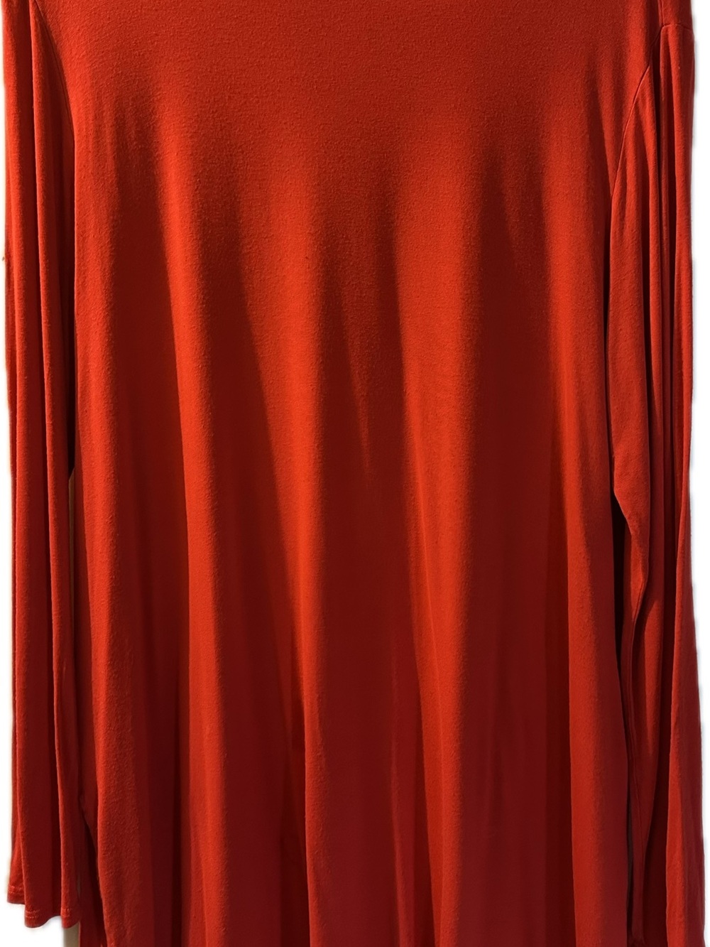 Eileen Fisher Burnt Orange Long Sleeve Jersey Top